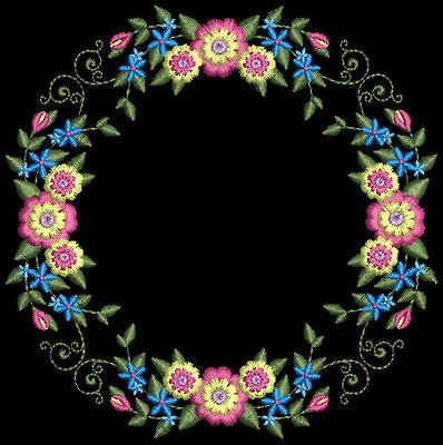   Floral Machine Embroidery Design CD 5x5 for Brother Janome Singer etc