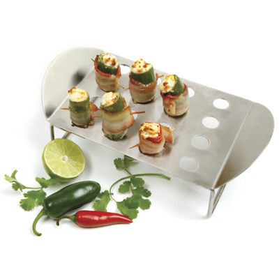 NEW JALAPENO POPPER PEPPER BBQ GRILL ROASTING RACK S/S