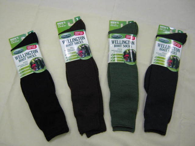 Mens Wellington Boot Socks, Soft Touch. David James