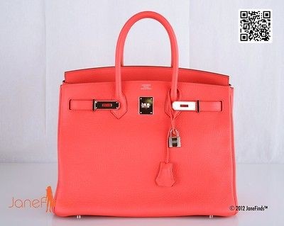 HERMES BIRKIN BAG 35CM ROSE JAIPUR PALLADIUM HARDWARE GOTTA C THIS 