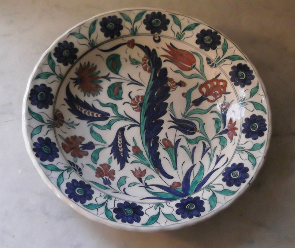   Signed Cantagalli Iznik Charger Platter Majolica Faience Italian