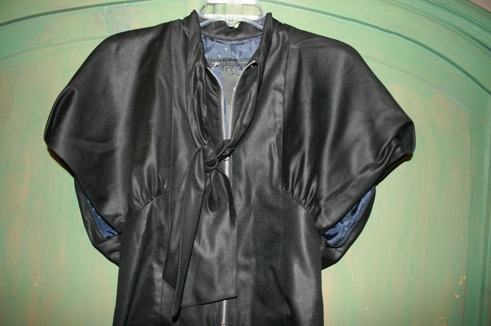 UNIQUE MARC BY MARC JACOBS BLACK TIE NECK WOOL BOLERO TOP JACKET (NEW)