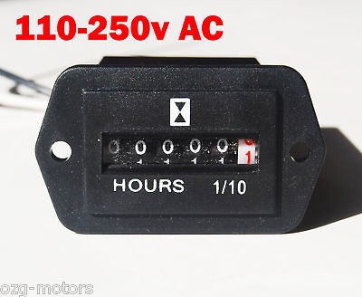 Generator Hour meter analog 120v gas diesel marine Onan propane 