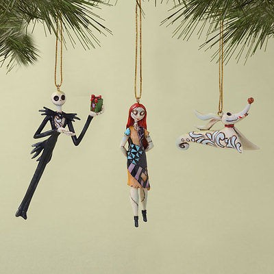 Jim Shore Disney Nightmare Before Christmas Ornament Set Jack/Sally 