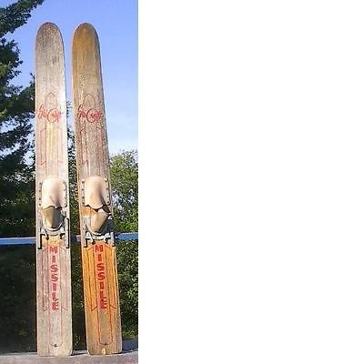 VINTAGE Wooden 69 Waterskis SKI CRAFT MISSILE GREAT