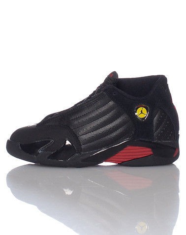 Kids JORDAN 14 RETRO Last Shot (PS) Black/Varsity Red Size 10.5 3 