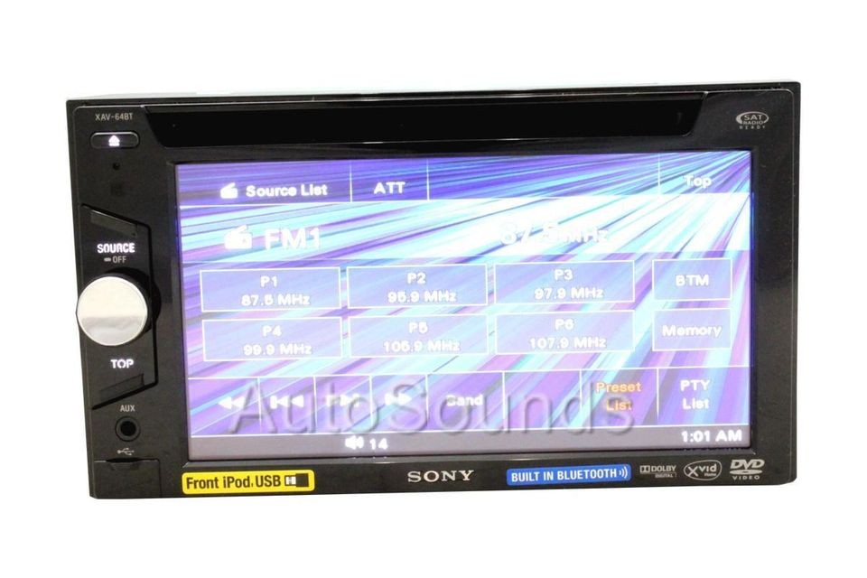 New Sony XAV 64BT DVD/CD/ Player 6.1 Display Built in Bluetooth 