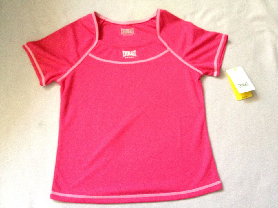 EVERLAST Girls XL Large 14 16 PINK Karate SPORT Boxing Wicking SHIRT 