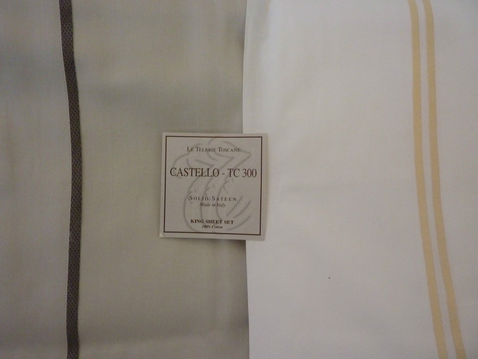 pcs Le Telerie Toscane Castello 300 TC King Sheet Set $280 Italy NIP