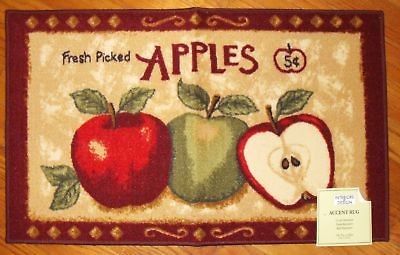 FRESH APPLES ACCENT RUG ~ 19 x 33 ~ APPLE ACCENT MAT