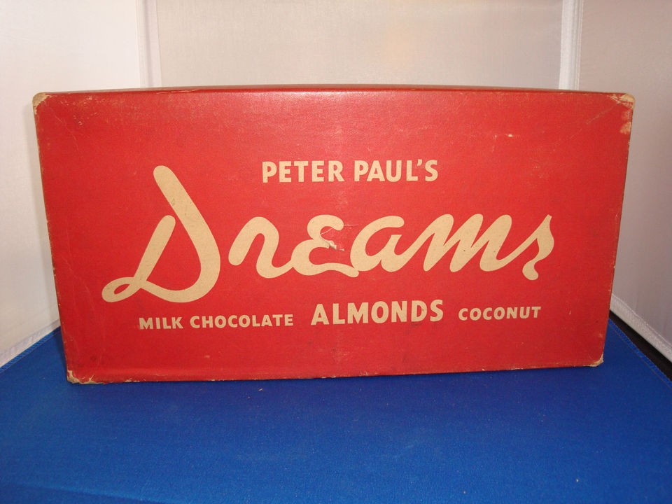 ANTIQUE VINTAGE DREAMS CHOCOLATE WITH ALMOND BAR DISPLAY BOX