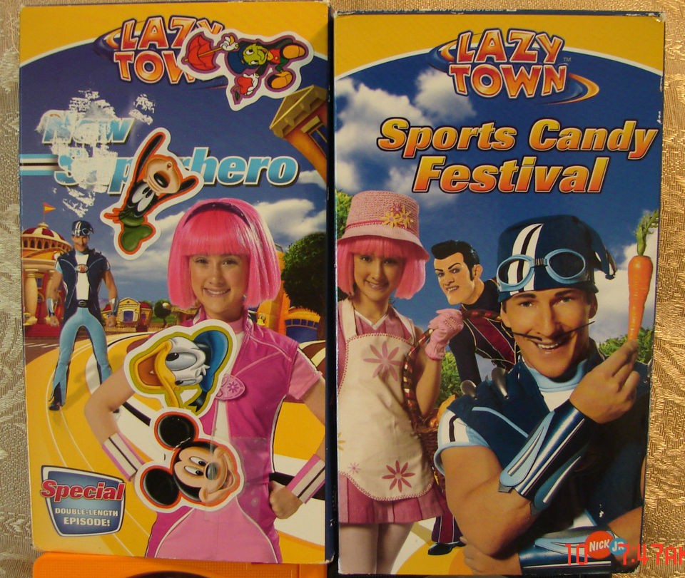 Nick Jr 2 Videos LAZY TOWN Sports Candy Festival & New SuperHero