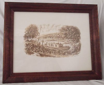 Vintage Custom Framed William E. Turner Signed Lithograph Print #7