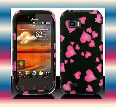 Rain.Hearts LG Eclypse 4G C800G Faceplate Snap on Phone Cover Hard 