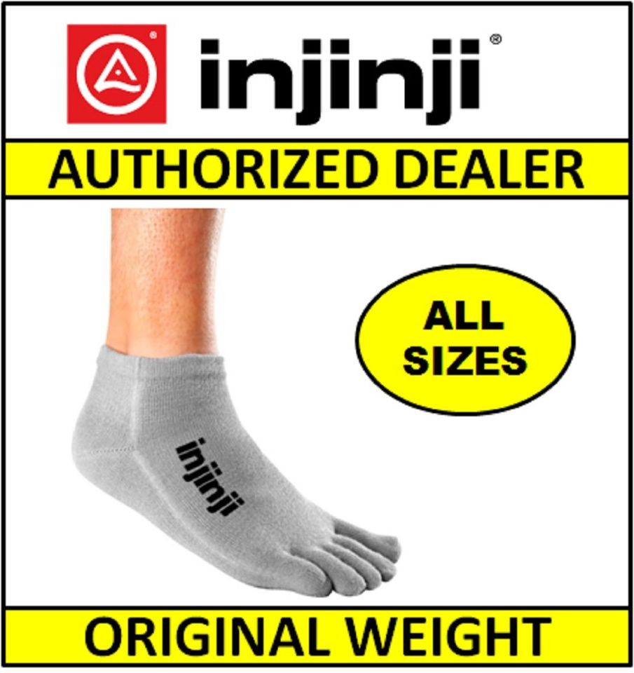 Injinji MICRO CREW Toe Socks   Grey   ALL SIZES   Performance Original 