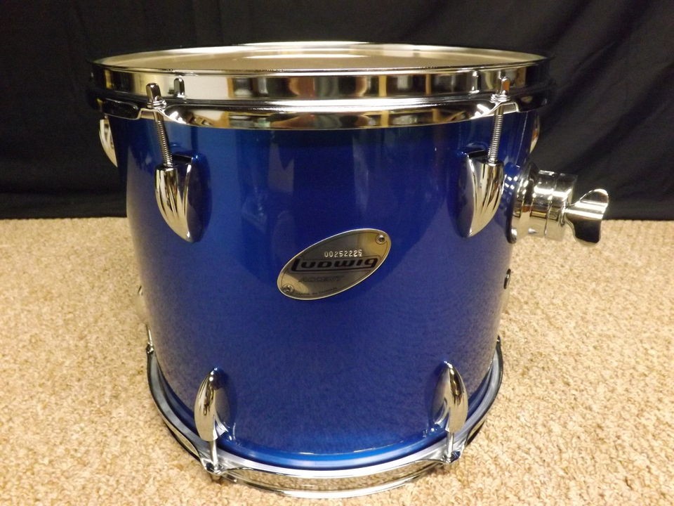 Ludwig Element Birch 13 Diameter X 10 Deep Mounted Tom/Deep Blue/New