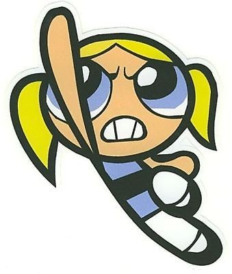 Powerpuff Girl Bubblesscrapbo​oking, car sticker 5x4