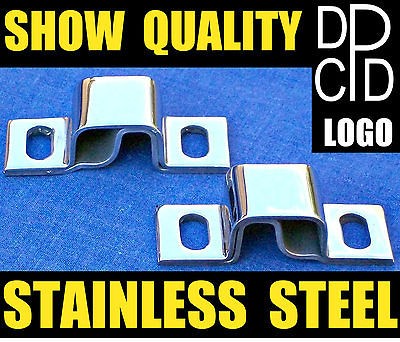 NOS 1930s DODGE HOOD HINGE L&R PIVOTS DPCD ◆ STAINLESS STEEL MIRROR 