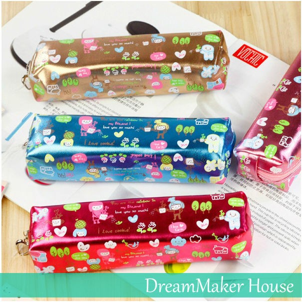   Garden☆Cute PU Pencil Bag◇Pen Case◆Handy Pouch◆Cosmetic Holder