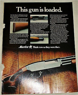 1972 MARLIN AD MODEL 120 MAGNUM PUMP SHOTGUN