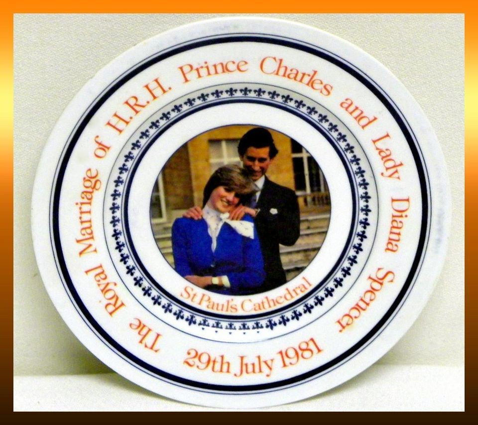   & Princess Lady Diana ROYAL MARRIAGE Wedding 6.5 MELAMINE PLATE