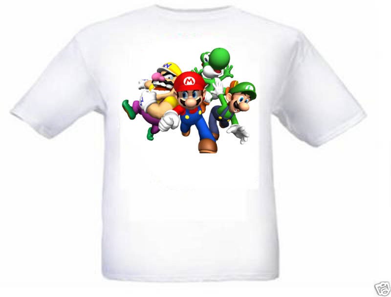 SUPER MARIO LUIGI WARIO YOSHI KIDS T SHIRT