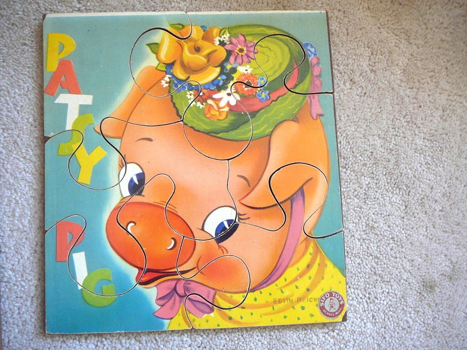   VINTAGE SIFO TOY JIGSAW PUZZLE on MASONITE   EDITH REICHMAN c.1950