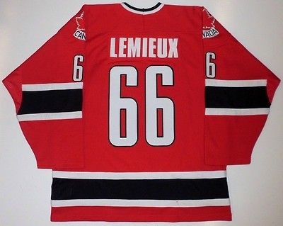 MARIO LEMIEUX TEAM CANADA NIKE JERSEY SIZE LARGE PENGUINS