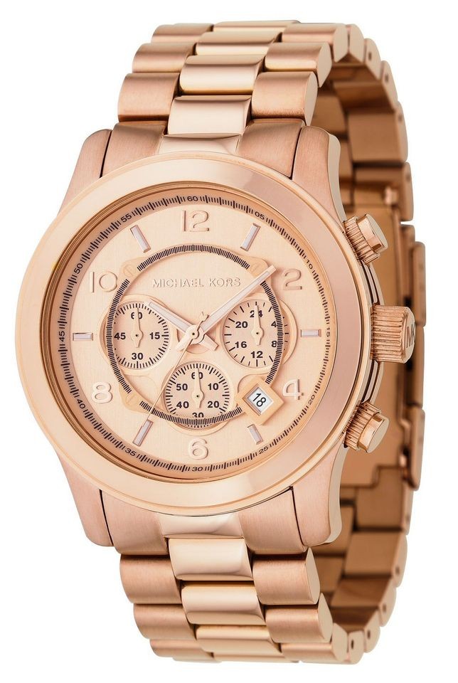   Kors MK8096 Mens Runway Rose Gold Oversize Steel Bracelet Watch