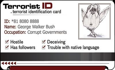 Terrorist ID Card Osama Bin Laden Dead Fake Costume