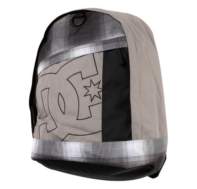 DC Shoes Boys Mens SLIDER Laptop Backpack Black Khaki Plaid School 