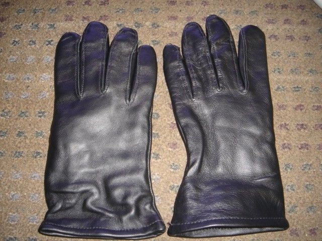 MILITARY OFFICER BLACK SHEEPSKIN DRESS GLOVES SIZE 10