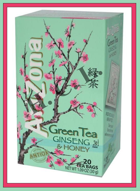 Arizona, Green Tea, Ginseng & Honey, 20 Tea Bags