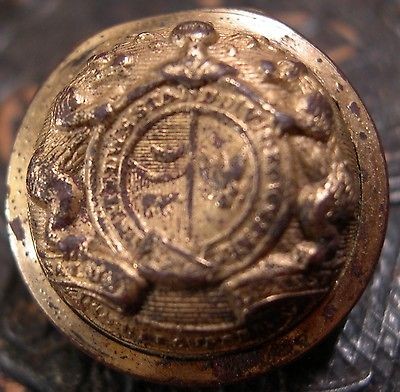 DUG INDIAN WAR ERA   MISSOURI STATE SEAL BUTTON   WATERBURY 