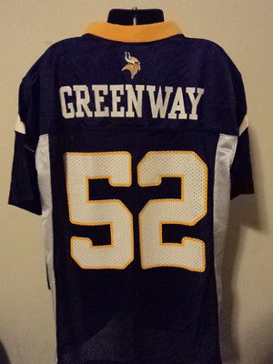 Reebok NFL Minnesota Vikings Chad Greenway Youth Football Jersey NWT M