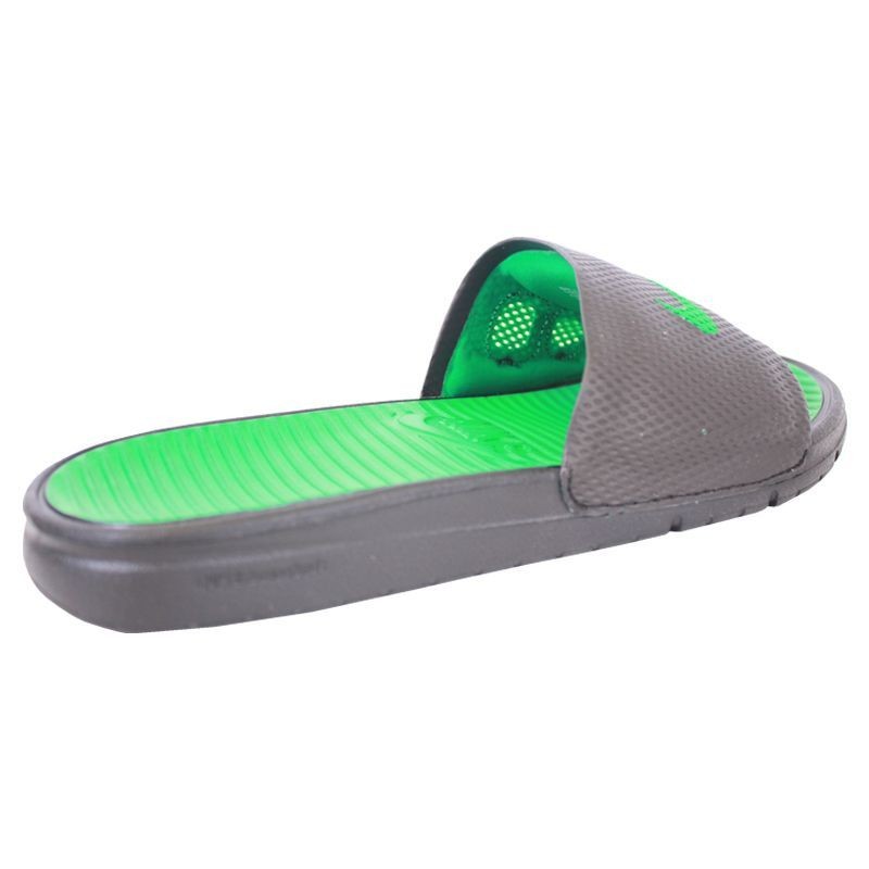 Men NIKE BENASSI SOLARSOFT SLIDE 431884 012 BLACK/BLACK/LU​CKY GREEN