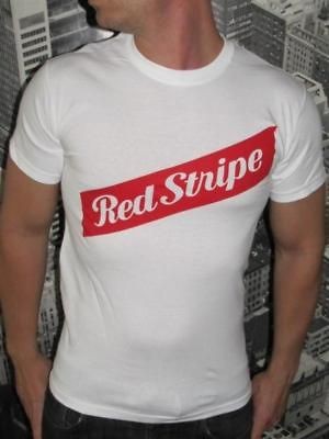 vintage red stripe beer shirt