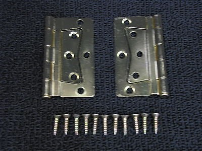   RV Parts Interior Door Hinges Package of 2 Non mortise Brass Finish