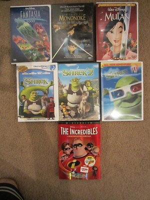 Mulan Limited Edition/Fantasia 2000/Princess Mononoke/The Incredibles 