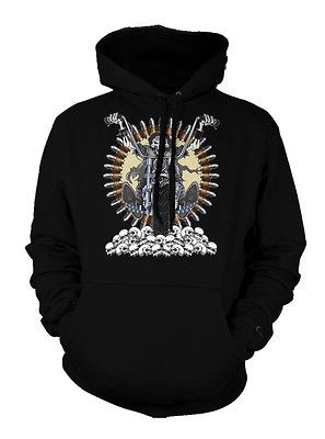 Skeleton Death Rider Biker Motorcycle Chopper Skulls Hoodie Sweatshirt 