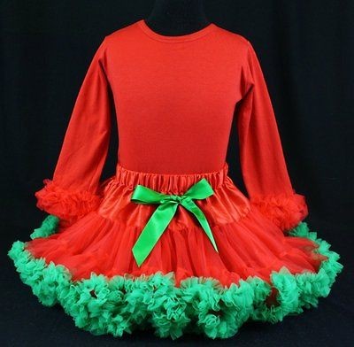   Tutu Christmas Tree Set Outfit * Red & Green * Boutique Taxi Cab Kids