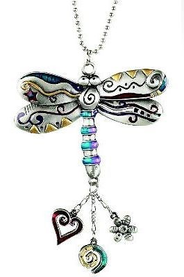 Car Charm 2 Sided Dragon Fly Rearview Mirror Ganz