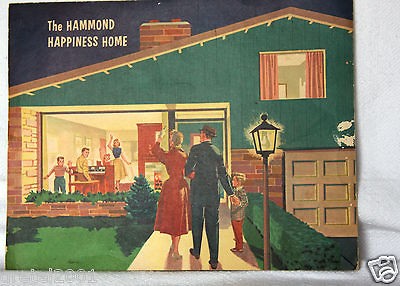 Vintage Advertising Hammond Happiness Home Diorama uncut Antique