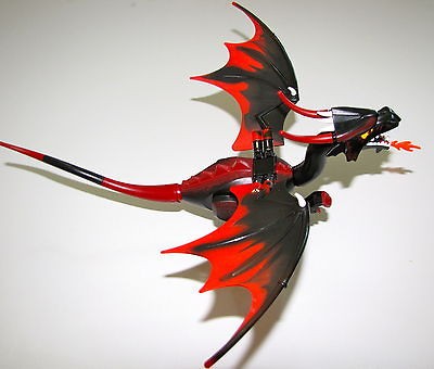 LEGO KINGDOMS DRAGON FANTASY ERA ANIMAL LARGE RED BLACK WINGS AND RED 