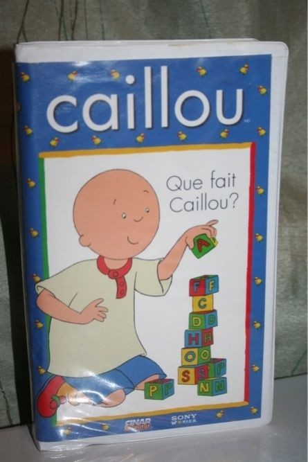 Caillou French Language Cinar VHS Video