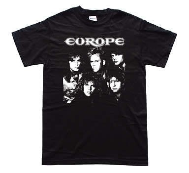 Europe t shirt vintage style band tour short/long sleeve Tall mens 