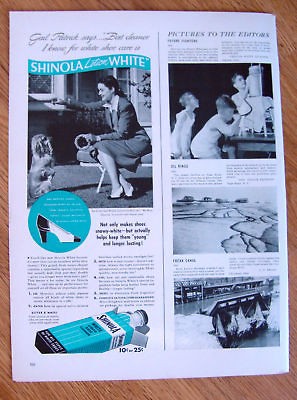 1942 Shinola White Shoe Ad Movie Star Gail Patrick