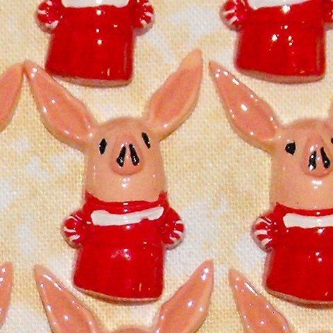 6x Olivia the Pig Kawaii Kids Cartoon TV Flatback Resin DIY Phone Ipod 