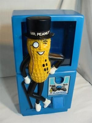 VINTAGE PLANTERS MR PEANUT VENDING MACHINE BANK MADE IN HONG KONG EX 