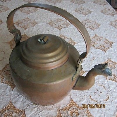 Antique Vtg Copper Boiler Wash Kettle Laundry Tub with Original Lid 